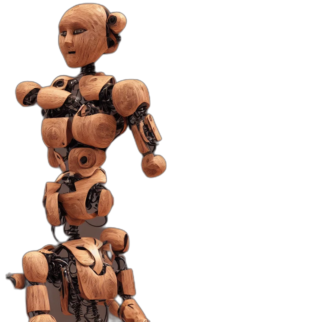 robot, 3d render, concept art, cyberpunk transparent PNG cut-out