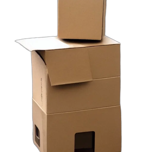 furniture, robot, 3d render, box, man transparent PNG cut-out