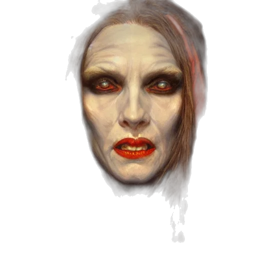 face, mask, creature, concept art, photorealistic, watercolor, fantasy art, red transparent PNG cut-out