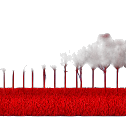 hair, concept art, fog, red transparent PNG cut-out