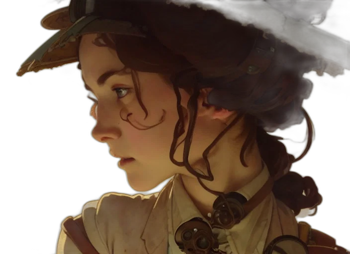 hat, face, staff, crown, concept art, fantasy art, oil painting, photorealistic transparent PNG cut-out