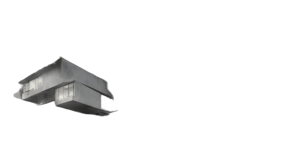 building, furniture, umbrella, sword, 3d render, concept art, photorealistic, white transparent PNG cut-out