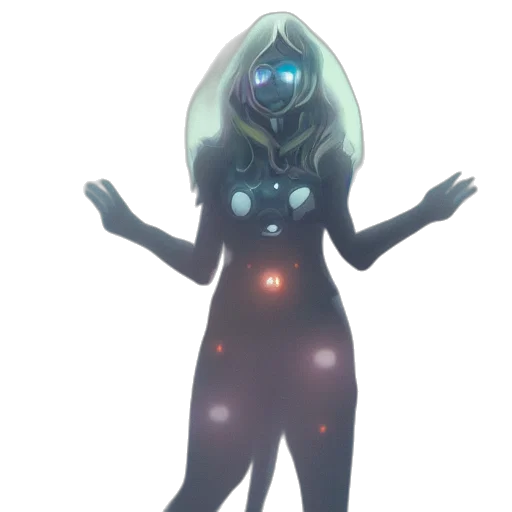 creature, dress, mask, robot, concept art, fantasy art, 3d render, pixel art transparent PNG cut-out