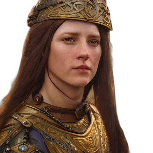 face, crown, staff, sword, fantasy art, concept art, photorealistic, oil painting transparent PNG cut-out