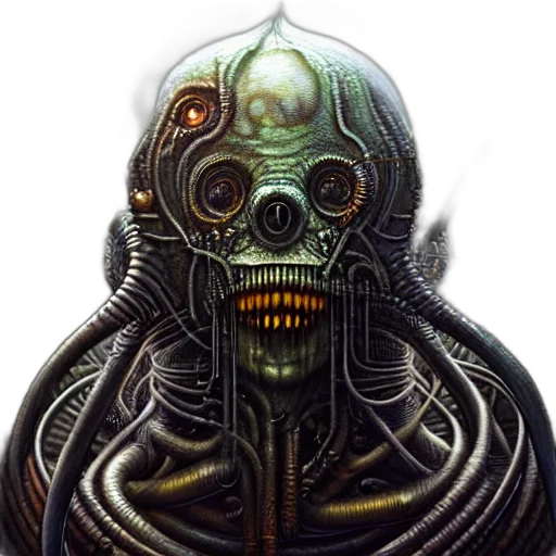 mask, robot, face, creature, concept art, cyberpunk, comic book art, photorealistic transparent PNG cut-out