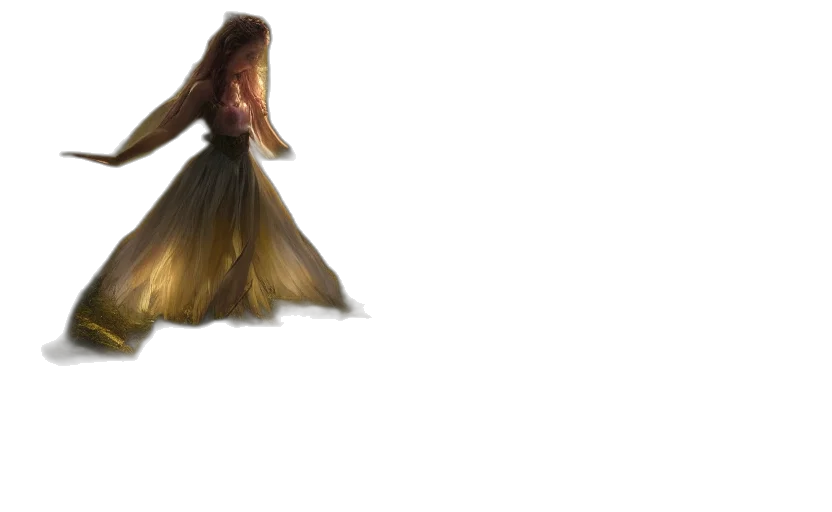 hair, dress, creature, crown transparent PNG cut-out