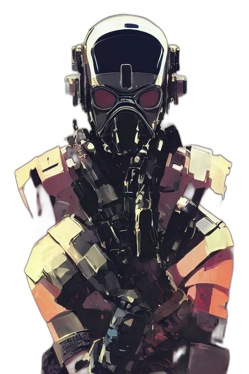 robot, mask, weapon, face transparent PNG cut-out