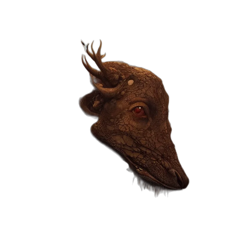 animal, mask, creature, dragon, photorealistic, concept art, 3d render, watercolor transparent PNG cut-out
