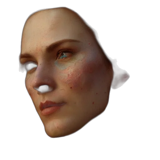face, mask, robot, creature, 3d render, photorealistic, concept art, cyberpunk transparent PNG cut-out