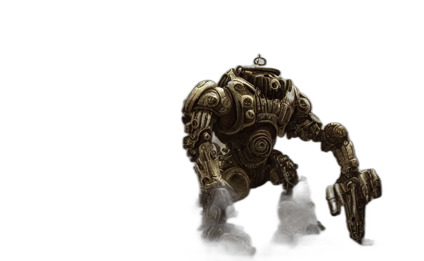robot, creature, weapon, animal, concept art, fantasy art, 3d render, photorealistic transparent PNG cut-out