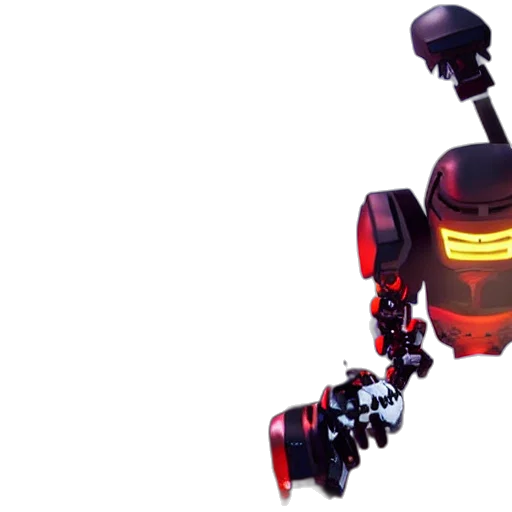 robot, weapon, staff, 3d render transparent PNG cut-out