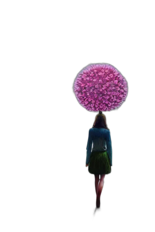 umbrella, dress, jewelry, flower, 3d render, concept art, vaporwave, photorealistic transparent PNG cut-out