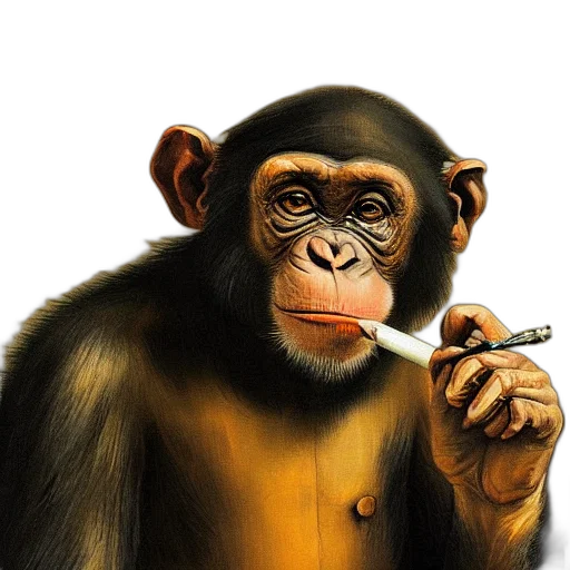 animal, photorealistic, concept art, oil painting transparent PNG cut-out