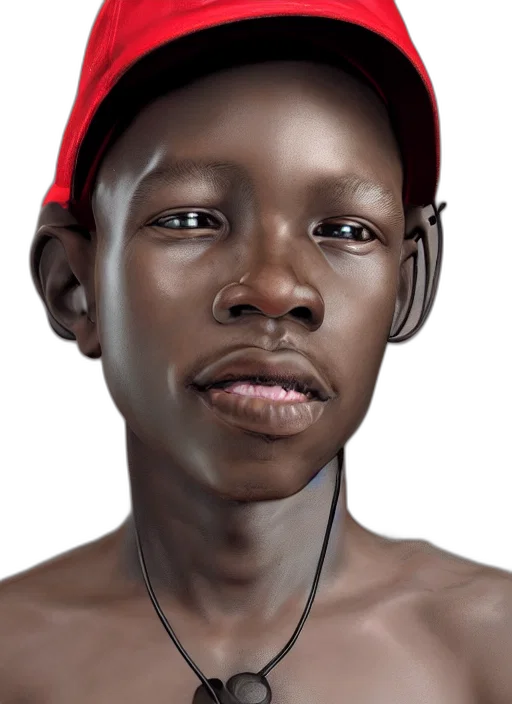 face, hat, jewelry, mask, photorealistic, 3d render, concept art, fantasy art transparent PNG cut-out