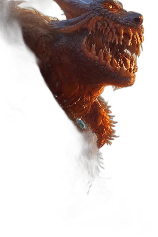 hair, animal, creature, dragon transparent PNG cut-out