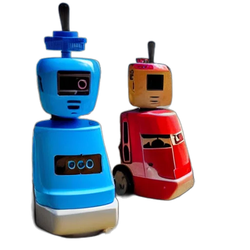 robot, bottle, car, 3d render transparent PNG cut-out