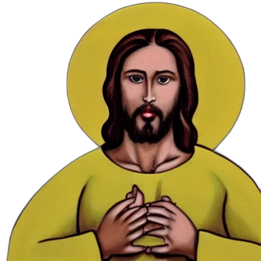 3d render, photorealistic, pixel art, jesus transparent PNG cut-out