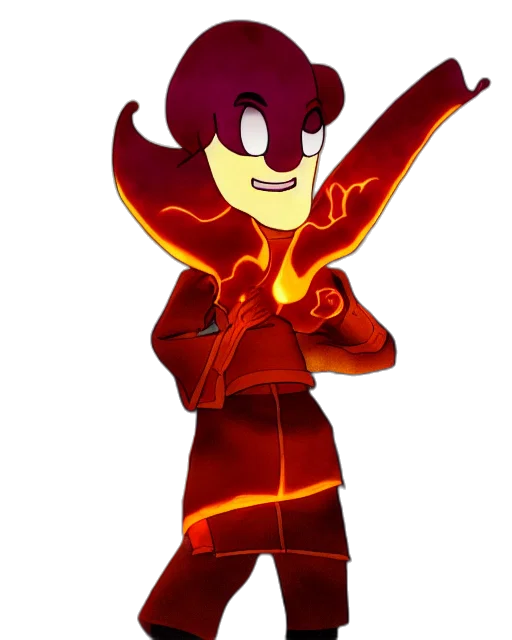 staff, jacket, weapon, concept art, cartoon, pixel art, 3d render, fire transparent PNG cut-out