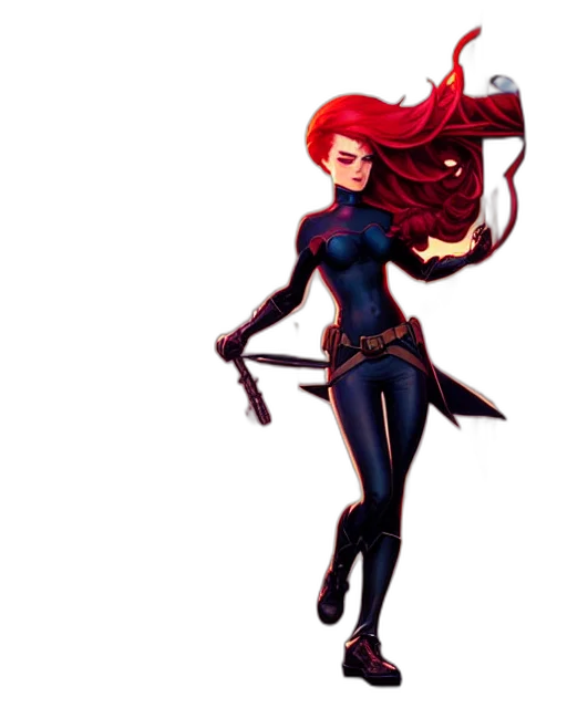 staff, hair, comic book art, concept art, fantasy art, cartoon, phil, noto transparent PNG cut-out