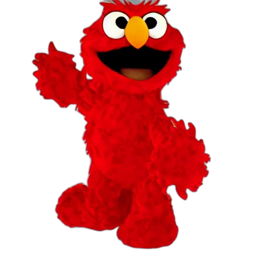 animal, creature, staff, weapon, 3d render, red, elmo, anime transparent PNG cut-out
