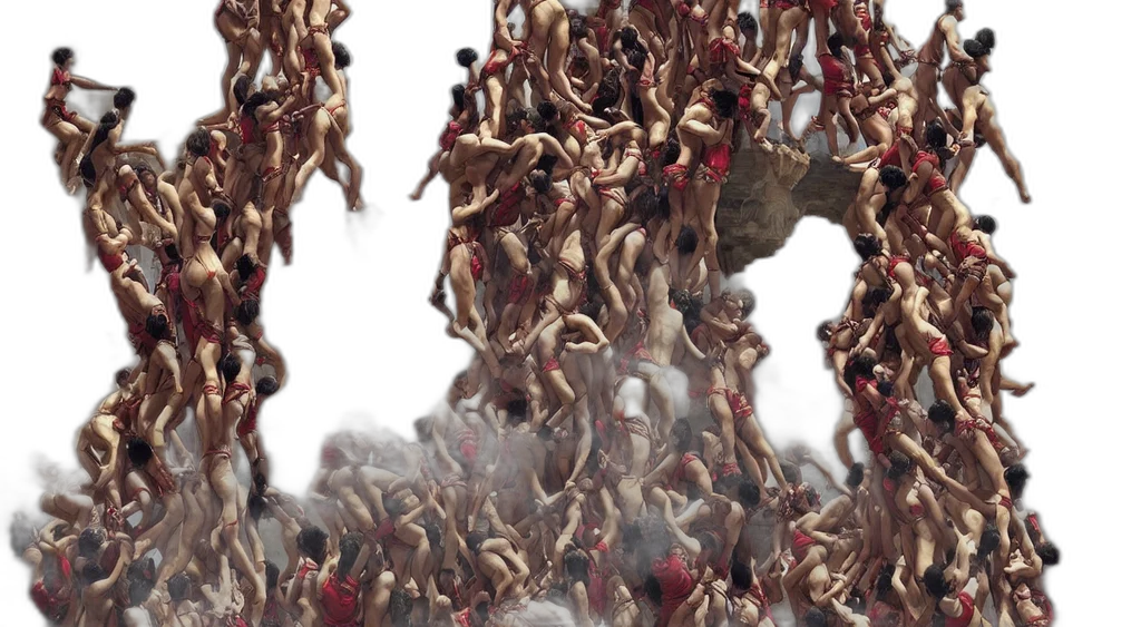 undressed, catalan, castellers, human transparent PNG cut-out