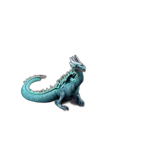 dragon, creature, animal, staff, 3d render, concept art, pixel art, fantasy art transparent PNG cut-out