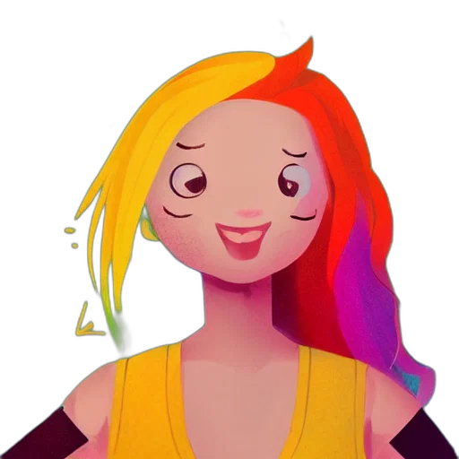 hair, face, staff, jewelry, cartoon, 3d render, fantasy art, pixel art transparent PNG cut-out