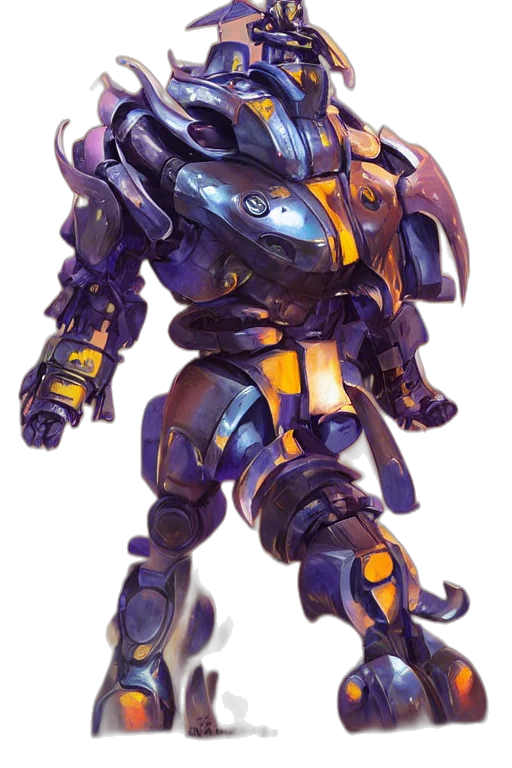 robot, weapon, concept art, cyberpunk transparent PNG cut-out