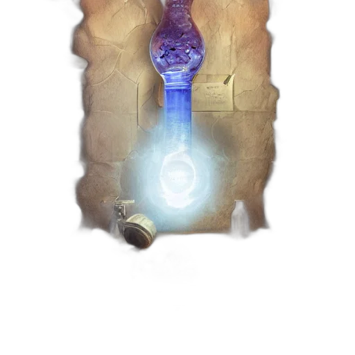 sword, staff, bottle, weapon, concept art, fantasy art, pixel art, watercolor transparent PNG cut-out