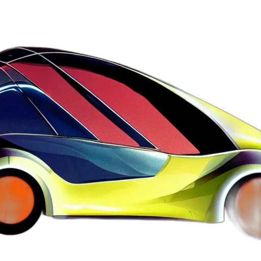 car, concept art, 3d render, photorealistic, cartoon, neon, new, design transparent PNG cut-out