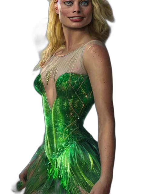 dress, creature, fantasy art, concept art, photorealistic, 3d render, green, close transparent PNG cut-out