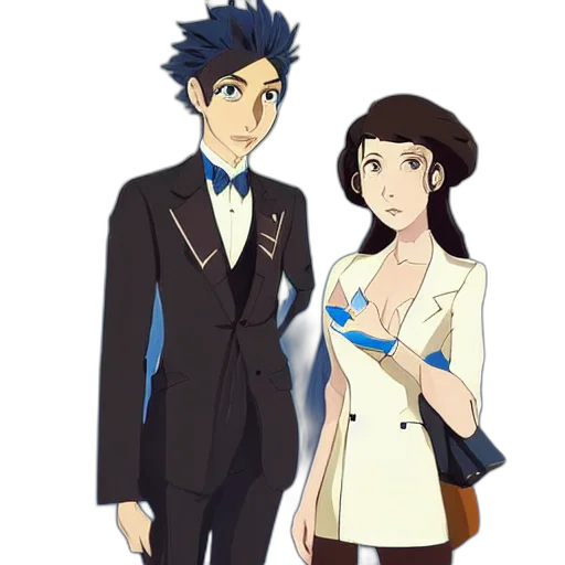 staff, dress, jacket, anime transparent PNG cut-out