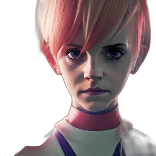 face, robot, staff, jacket, concept art, cyberpunk, photorealistic, anime transparent PNG cut-out