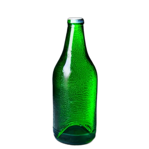 bottle, food, weapon, jacket, 3d render, photorealistic, green, empty transparent PNG cut-out