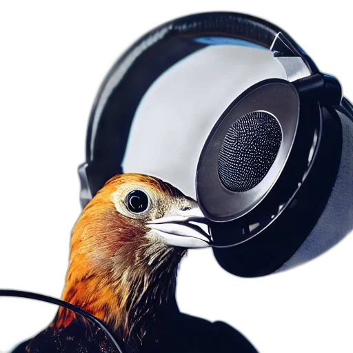animal, hat, mask, robot, photorealistic, 3d render, concept art, cyberpunk transparent PNG cut-out
