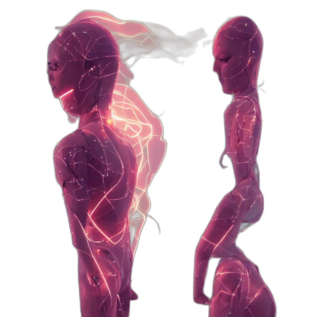 concept art, 3d render, vaporwave, fantasy art transparent PNG cut-out