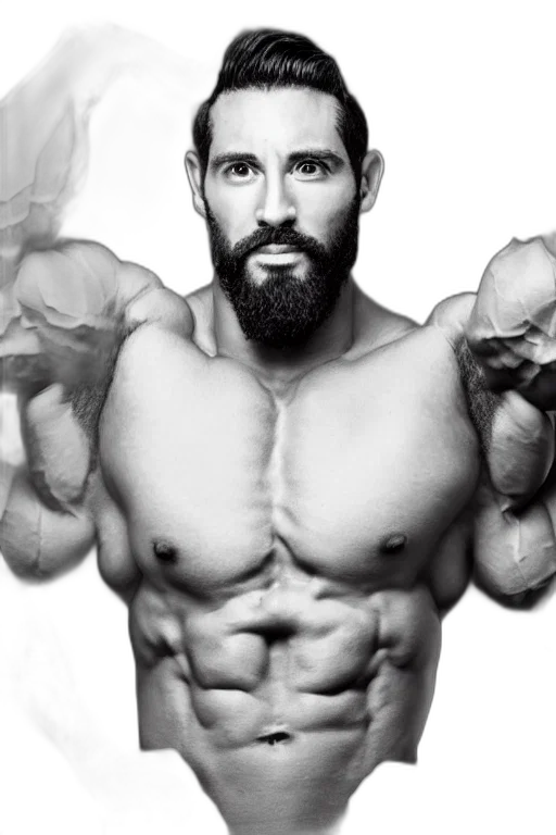 animal, photorealistic, portrait, handsome, years, old, muscular, man transparent PNG cut-out
