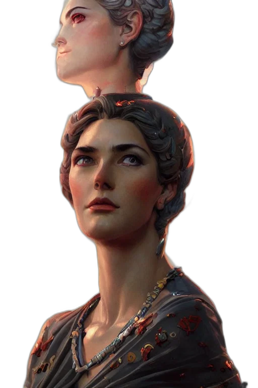 crown, face, staff, mask, concept art, photorealistic, 3d render, fantasy art transparent PNG cut-out