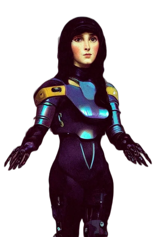 robot, concept art, 3d render, cyberpunk, comic book art, blue, portrait, raven transparent PNG cut-out