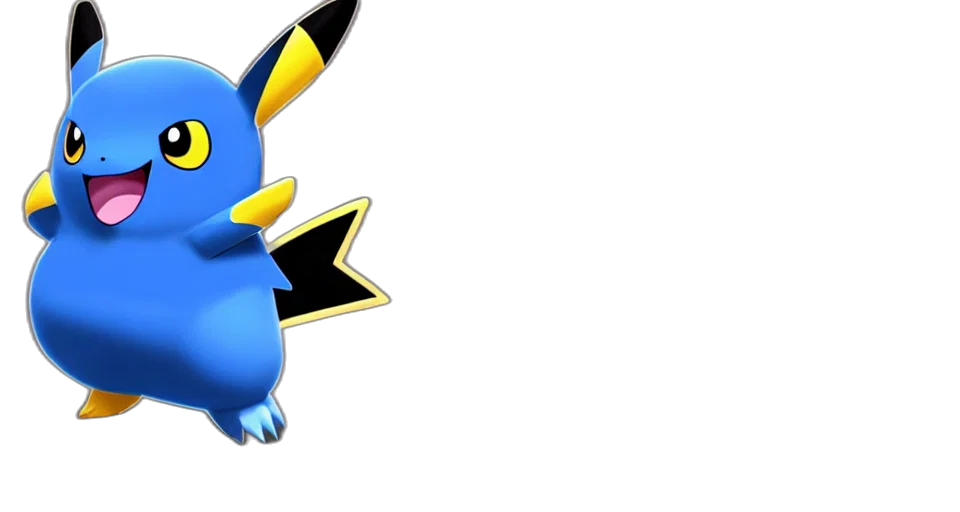animal, hat, staff, creature, 3d render, concept art, blue, pokemon transparent PNG cut-out