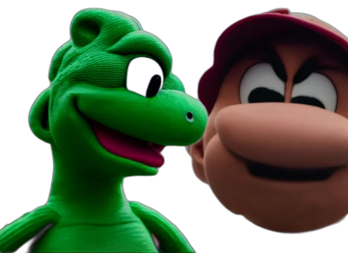 creature, 3d render, concept art, green, film, still, yoshi, new transparent PNG cut-out