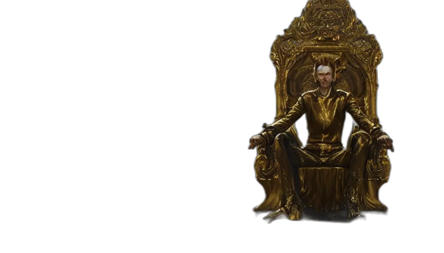 crown, furniture, concept art, 3d render, fantasy art, highly, detailed, portrait transparent PNG cut-out