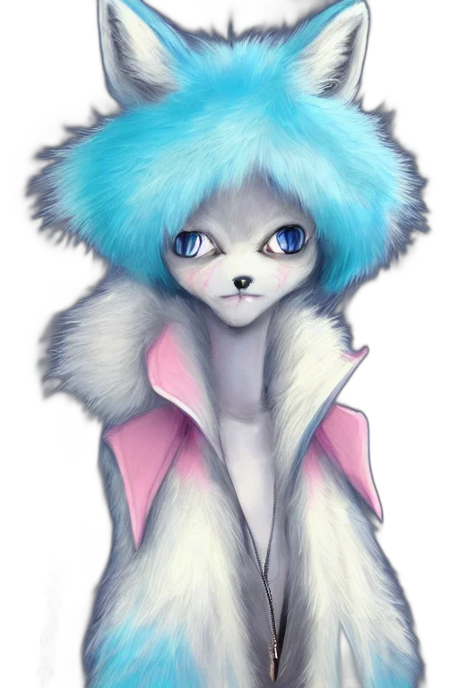 jacket, creature, staff, animal, watercolor, anime, fantasy art, concept art transparent PNG cut-out