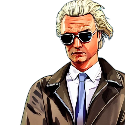 jacket, face, comic book art, cartoon transparent PNG cut-out