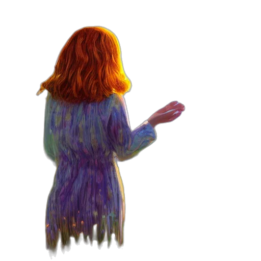 dress, hair, jacket, creature transparent PNG cut-out