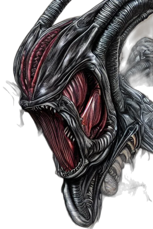 creature, dragon, mask, face, concept art, fantasy art, comic book art, photorealistic transparent PNG cut-out