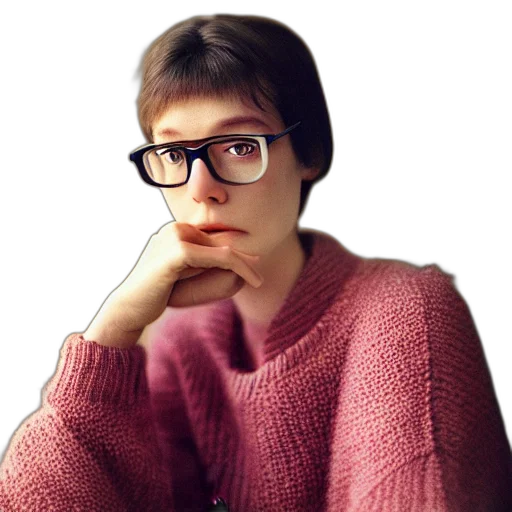 face, jacket, staff, jewelry transparent PNG cut-out