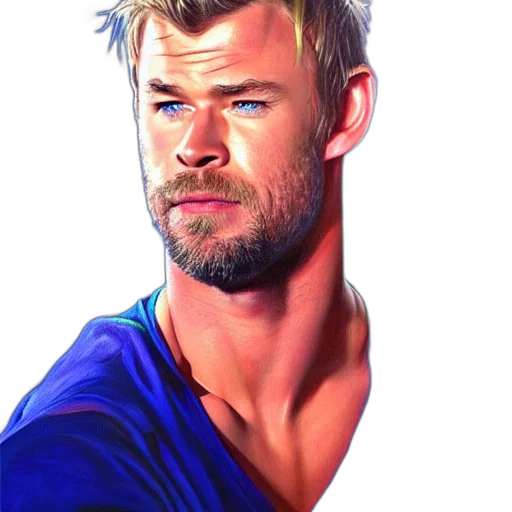 face, watercolor, photorealistic, comic book art transparent PNG cut-out
