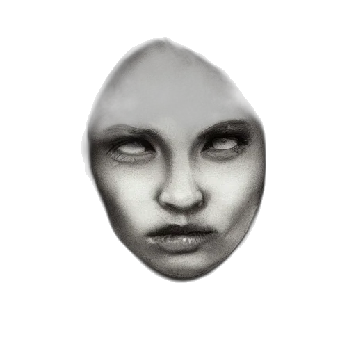 face, mask, creature, jewelry, photorealistic, 3d render, concept art, pencil sketch transparent PNG cut-out