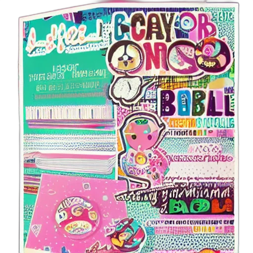 neon, colorful, pastel, scrapbook, college, poster, notebook, aesthetic transparent PNG cut-out